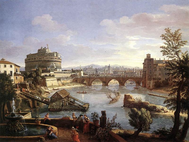 WITTEL, Caspar Andriaans van The Castel Sant Angelo from the South Norge oil painting art